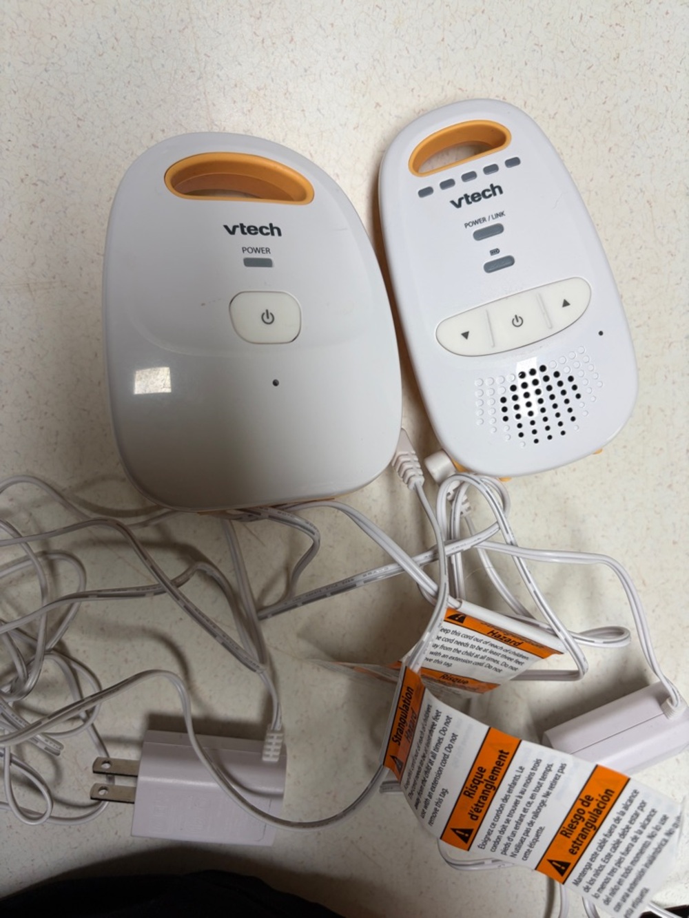 VTech White and Orange Baby Monitor Set